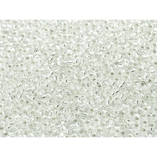 Kásagyöngy - crystal silver lined 