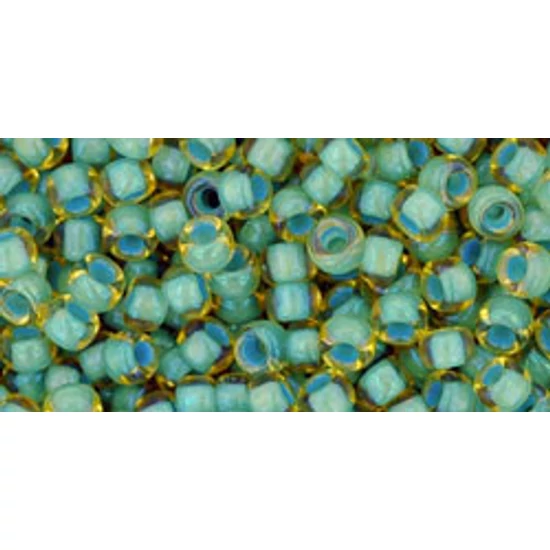 Toho kásagyöngy - 8/0 - Inside-Color Rainbow Lt Topaz/Sea Foam-Lined - 952
