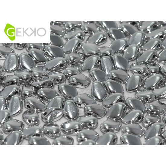 Gekko - 3x5mm - Cseh préselt szirom gyöngy - CRYSTAL LABRADOR FULL - 27000