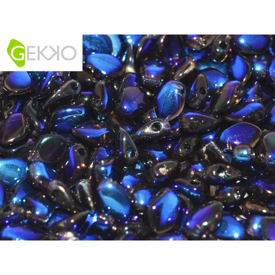 Gekko - 3x5mm - Cseh préselt szirom gyöngy - CRYSTAL FULL AZURO - 22203