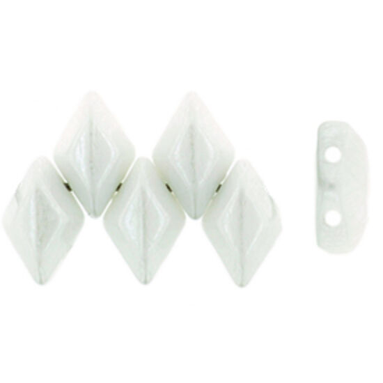 GEMDUO - 8x5mm - Luster - Opaque White - L03000