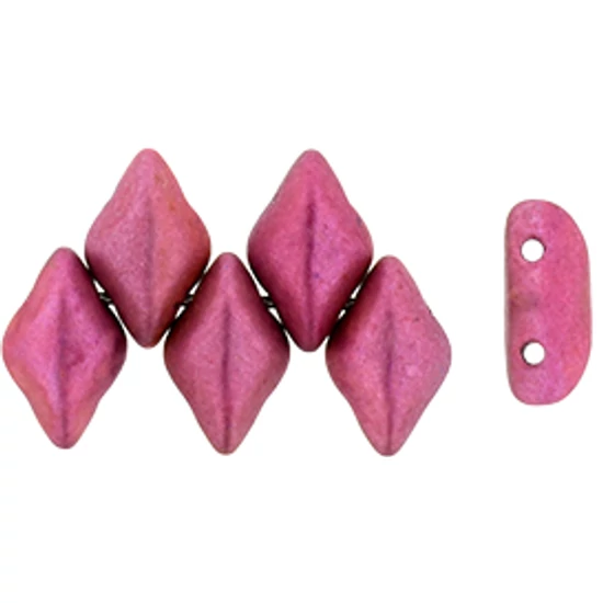 GEMDUO gyöngy - 8x5mm - Metalust - Matte - Hot Pink - 24307