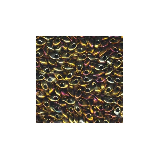 LONG MAGATAMA - 4x7mm - MET IRIS GOLD