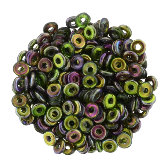O-gyöngy - Magic Line - Violet/Green- 3,8x1mm - 95000CR