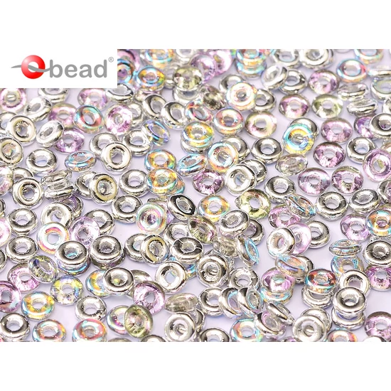 O-gyöngy - 2x4mm - Crystal Silver Rainbow - 98530