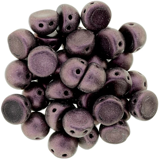 2-LYUKÚ CABOCHON - 7 MM - Metallic Suede - Pink - 79086MJT