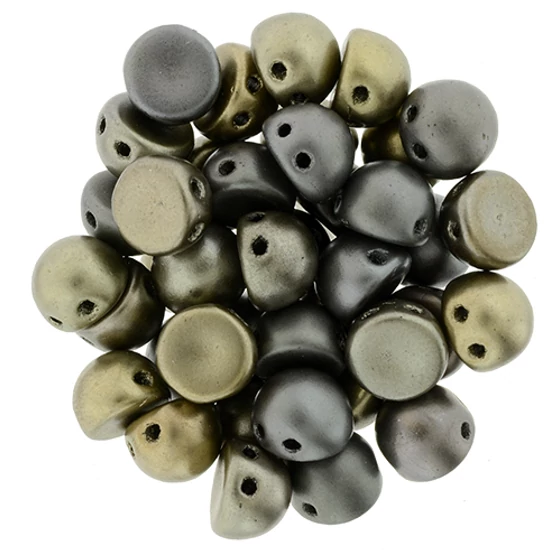 2-LYUKÚ CABOCHON - 7 MM - Matte - Metallic Leather - K0167