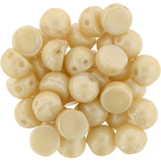 2-LYUKÚ CABOCHON - 7 MM - Luster - Opaque Champagne - LC03000