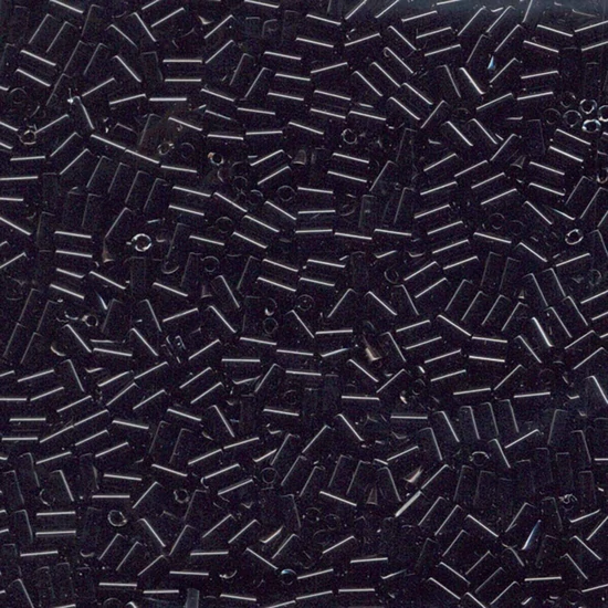 Miyuki szalma gyöngy - BUGLE - 3mm - BLACK - 401