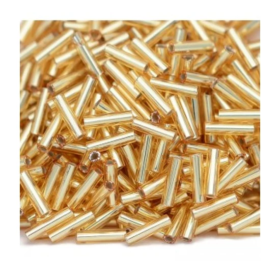 Miyuki szalma gyöngy - BUGLE - 6mm - S/L GOLD - 062
