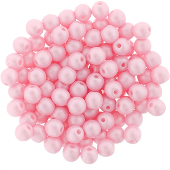 Cseh préselt golyó - 4mm - Powdery - Pastel Pink - 29305AL
