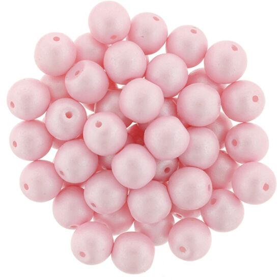 Préselt gyöngy - 6 MM -  Powdery - Pastel Pink - 29305AL
