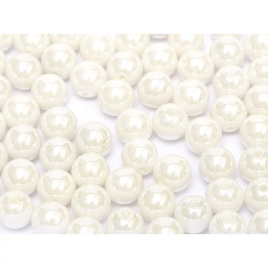 Préselt golyó - 8 MM - CHALK WHITE SHIMMER - Cseh golyó - 21402 (10db)