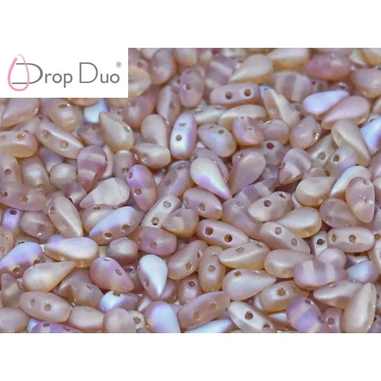 DropDuo - 3 X 6 MM - CRYSTAL ORANGE RAINBOW MATTED - 00030/98575