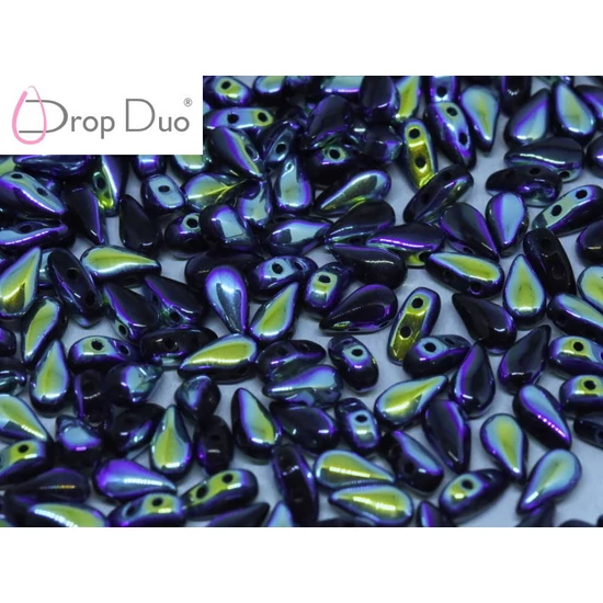 DropDuo - 3 X 6 MM - JET FULL AB - 23980/28703