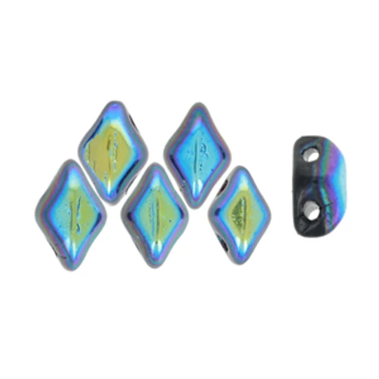 Mini GemDuo - 6x4mm - Jet AB - x23980