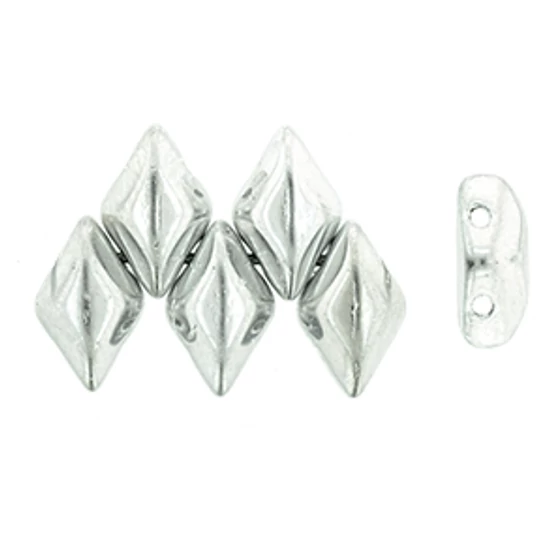 Gemduo gyöngy - 8x5mm - Silver - 27000CR