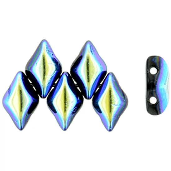 Gemduo gyöngy - 8x5mm - Jet AB - X23980