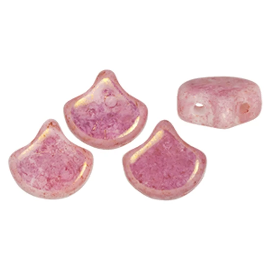 Ginko - 7,5x7,5mm - Topaz/Pink Luster - Opaque White - LP03000