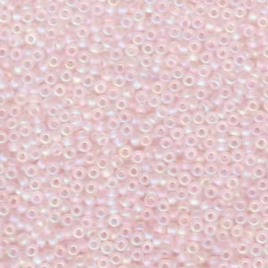 Miyuki kásagyöngy - 8/0 - Matted Transp Pale Pink AB  - 0155FR
