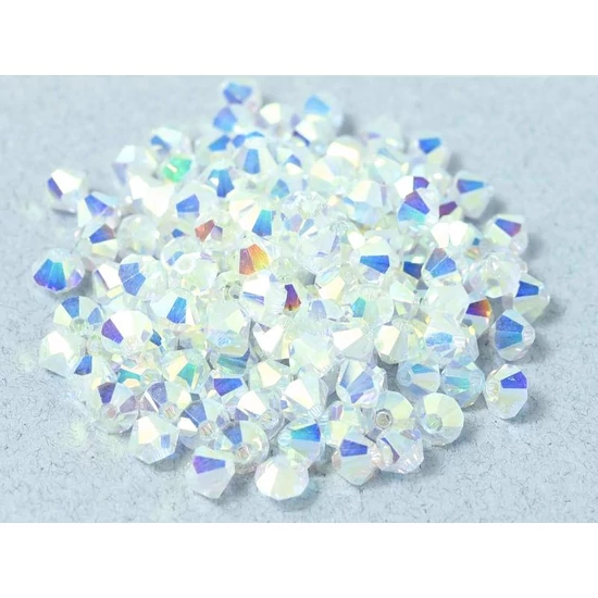 PRECIOSA MC Bicone - 4mm - CRYSTAL 2X AB - 00030-20000