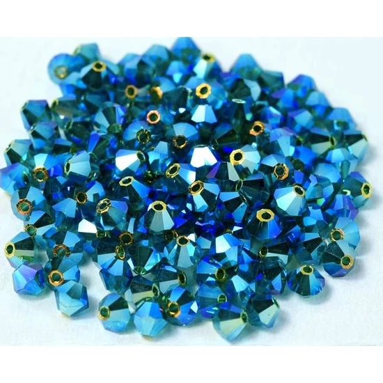 PRECIOSA MC Bicone - 4mm - EMERALD 2X AB - 50730-20000