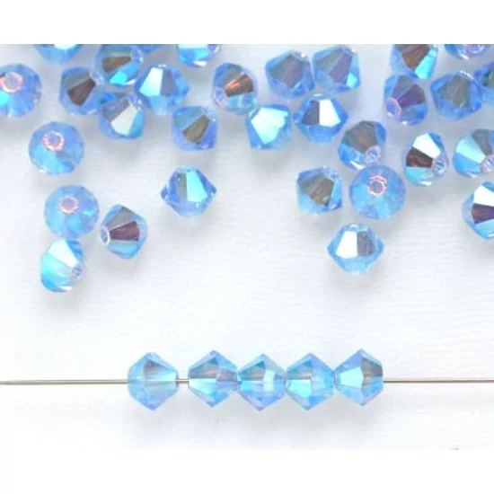 PRECIOSA MC Bicone - 4mm - LIGHT SAPPHIRE 2X AB - 30020-20000