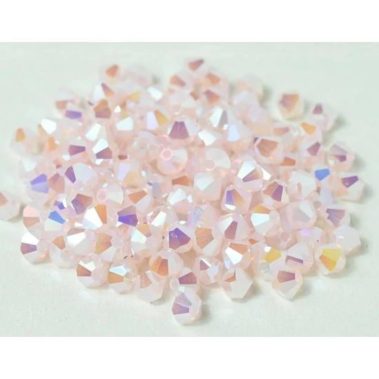 PRECIOSA MC Bicone - 4mm - ROSE OPAL 2X AB - 71350-20000
