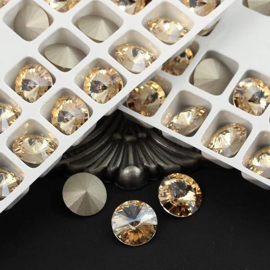 Preciosa MC rivoli - 14mm - CRYSTAL HONEY