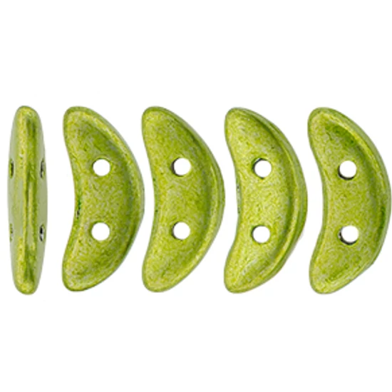 Félhold gyöngy - 10x4mm - Saturated Metallic Lime Punch - 05A09