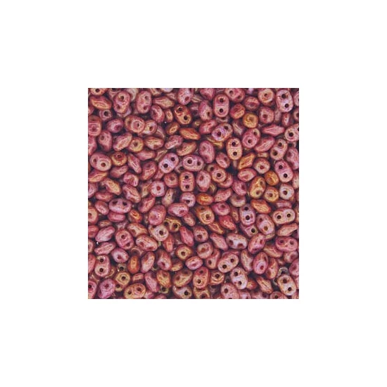 SuperDuo - 2,5x5mm - CHALK RUBY LUSTER - 14497