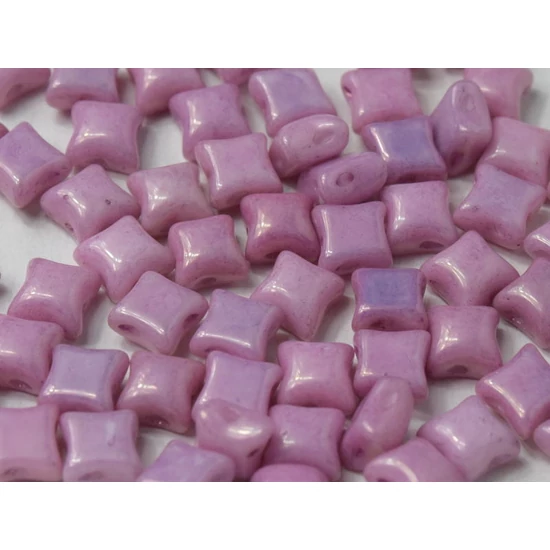 WIBEDUO® - 8x8mm -CHALK WHITE LILA LUSTER - 14494