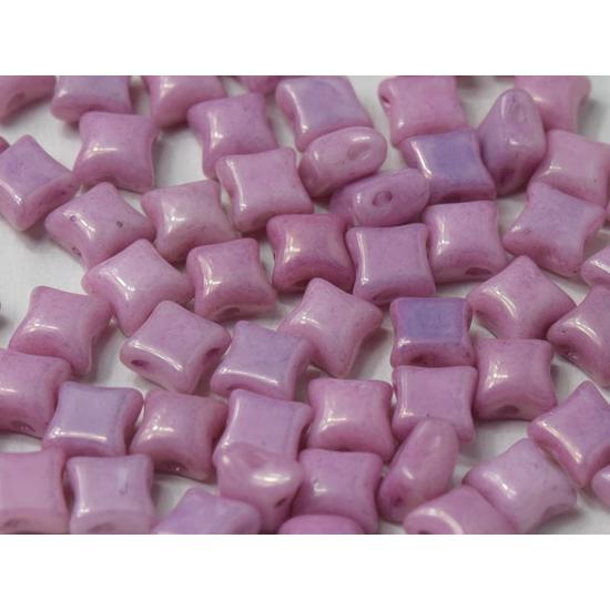 WIBEDUO® - 8x8mm -CHALK WHITE LILA LUSTER - 14494