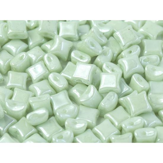 WIBEDUO® - 8x8mm -CHALK WHITE MINT LUSTER - 14457