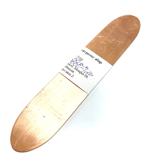 Karperec alap - Réz - 16x3cm - ovális
