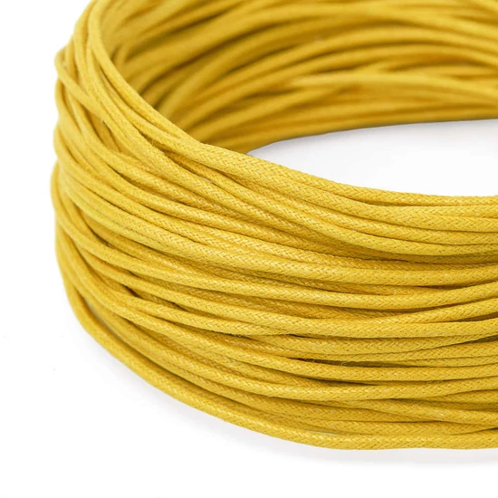 Textil zsinór - 2mm - Indiai sárga színben