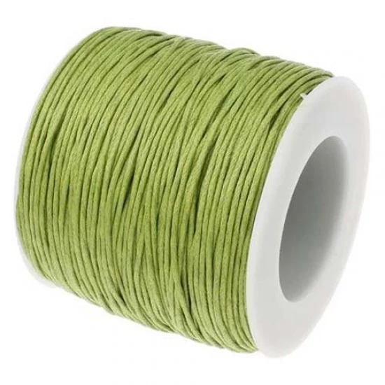 Textil zsinór - 1mm - Zöld színben