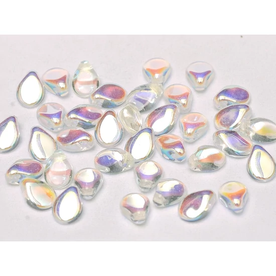 Pip gyöngy - 5x7mm - CRYSTAL AB - 28701