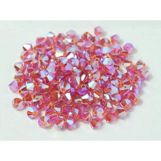 PRECIOSA MC Bicone - 4mm - PADPARADSCHA 2X AB - 90350-20000