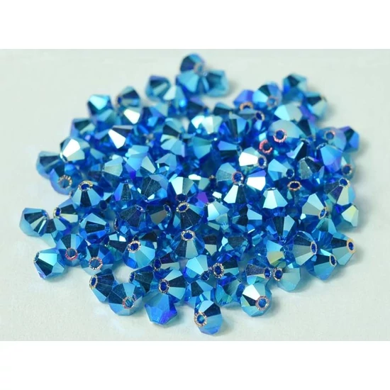 PRECIOSA MC Bicone - 4mm -Capri Blue 2x AB - 60310-2000