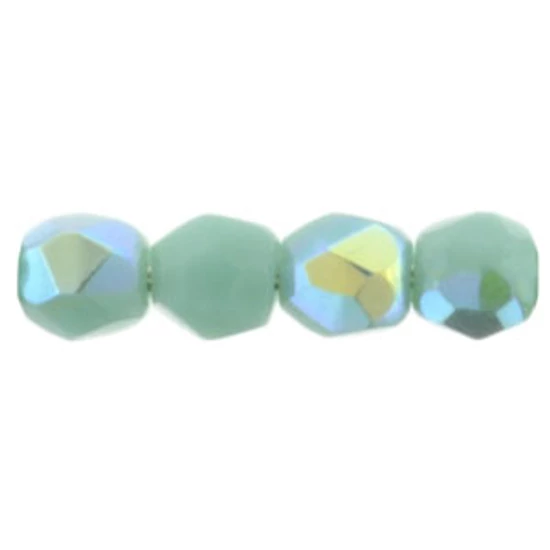 Csiszolt gyöngy- 3mm - Opaque Turquoise AB - X63130 