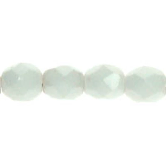 Csiszolt gyöngy - 6mm - Alabaster - 02010