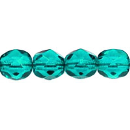 Csiszolt gyöngy - 6mm - Teal - 60230