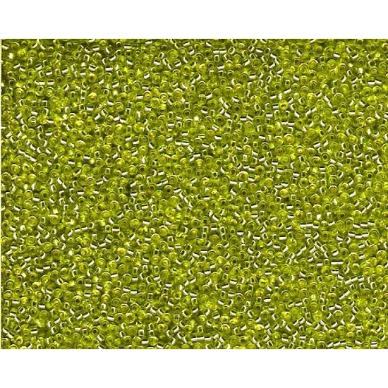 Miyuki Kásagyöngy - 15/0 - CHARTREUSE SILVER LINED - 0014