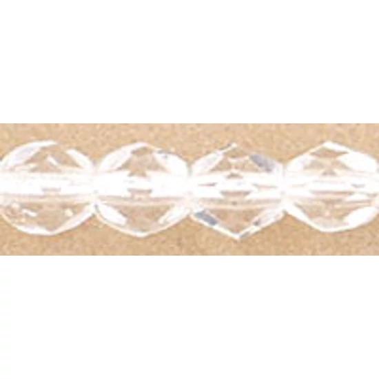 Csiszolt gyöngy - 4mm - Crystal - 00030