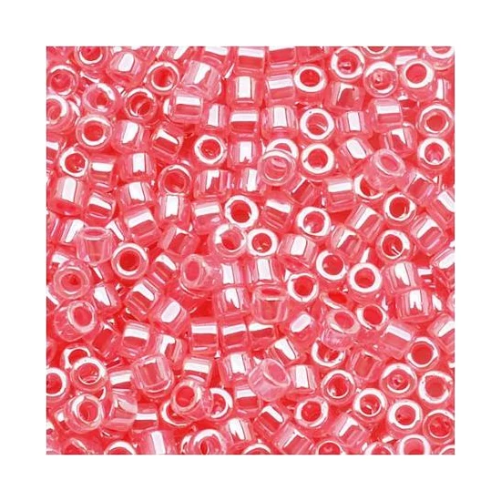 Delica - 11/0 - LINED CRYSTAL/ ROSE  - 236