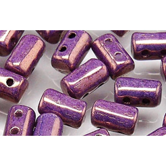Rulla gyöngy, 3x5mm Luszteres Metál Ametisz 