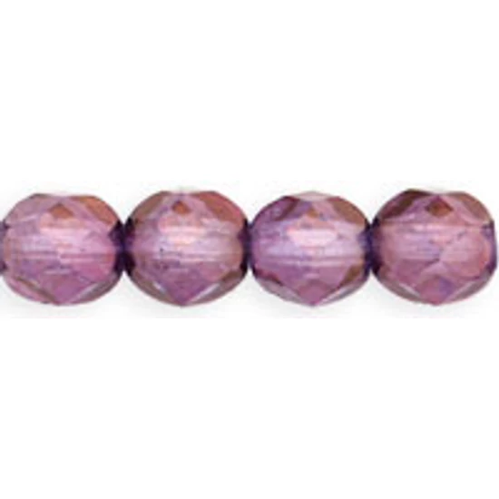 Cseh Csiszolt - 6mm - Luster - Transparent Amethyst - LE00030