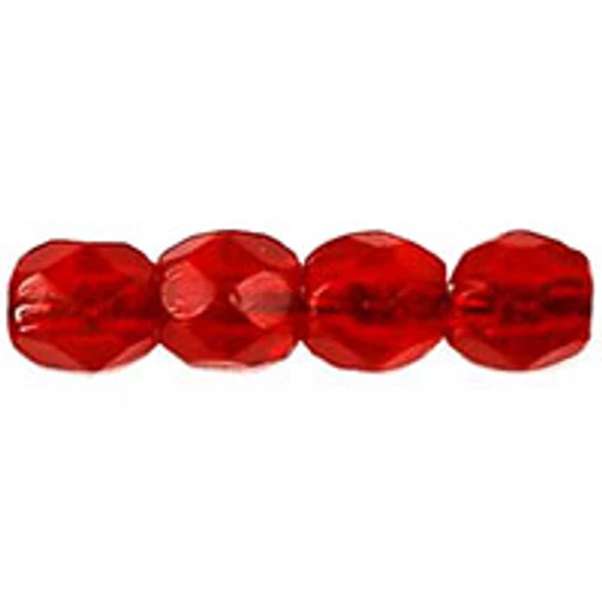 Cseh Csiszolt - 3mm - Opal Red - 91250