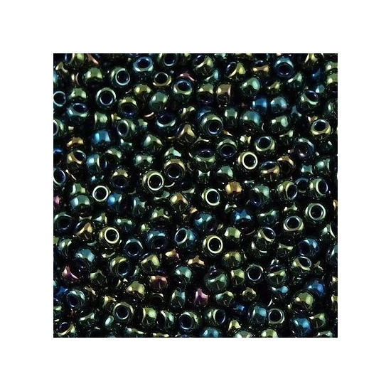 Kásagyöngy - Miyuki - 11/0 - METALLIC FOREST GREEN IRIS - 0453
